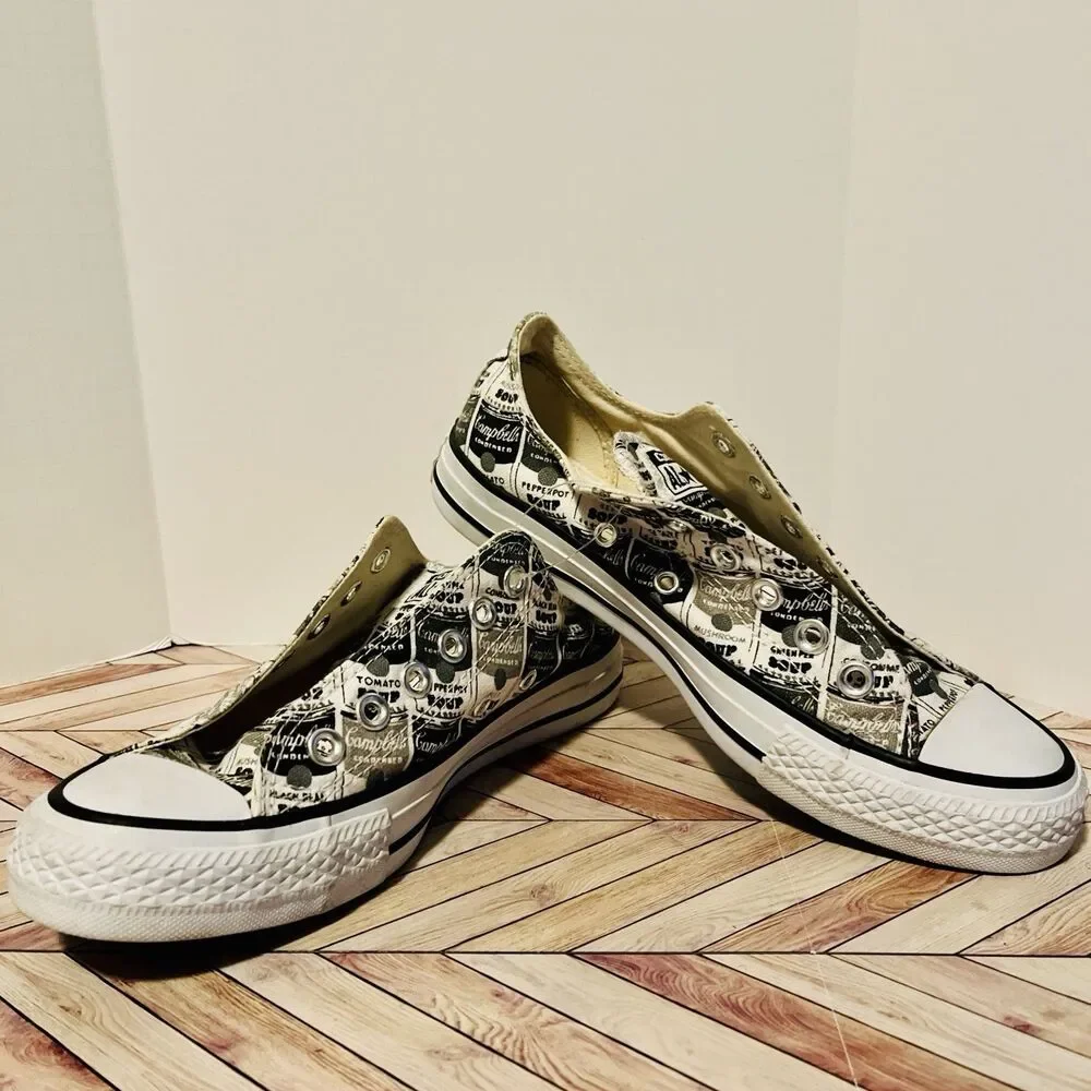 Converse Andy Warhol Sneakers M 4.5 W 6.5 Pop Art Edition Campbell Soup Black - Picture 6 of 9